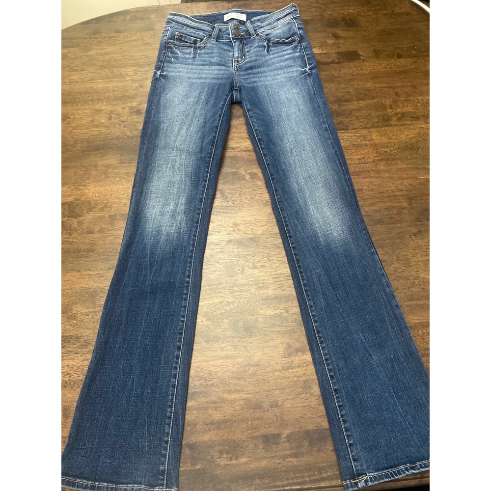 BKE Payton Bootcut Jeans Medium Wash Double Button Stretch Denim 26x32.5